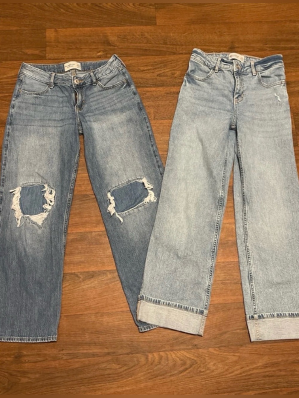 Abercrombie Kids Girls Jeans Size 11/12 Wide Leg Baggy